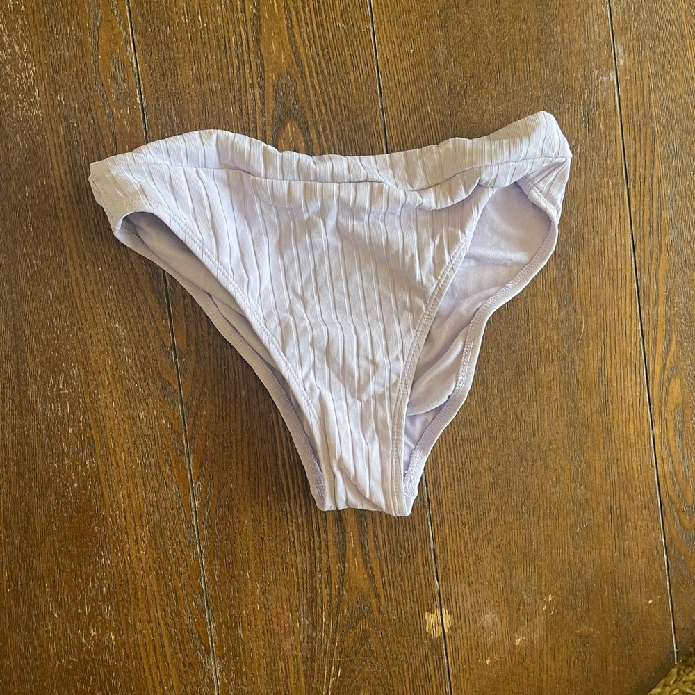 Ribbed Lilac Xhiliration Bikini Set Size S